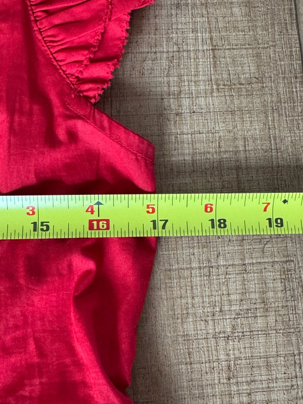 Caroline Constas Red Ruffle Mini Dress XS 100% Cotton Boho Babydoll - Picture 8 of 9